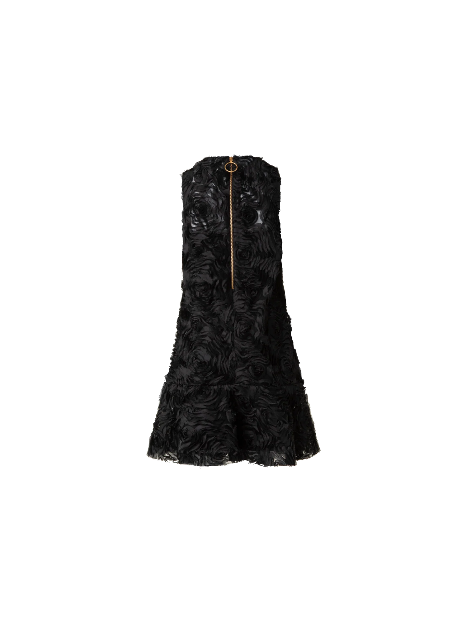 Cocktail Dress with 3D Carnation Embroidery - Image 4