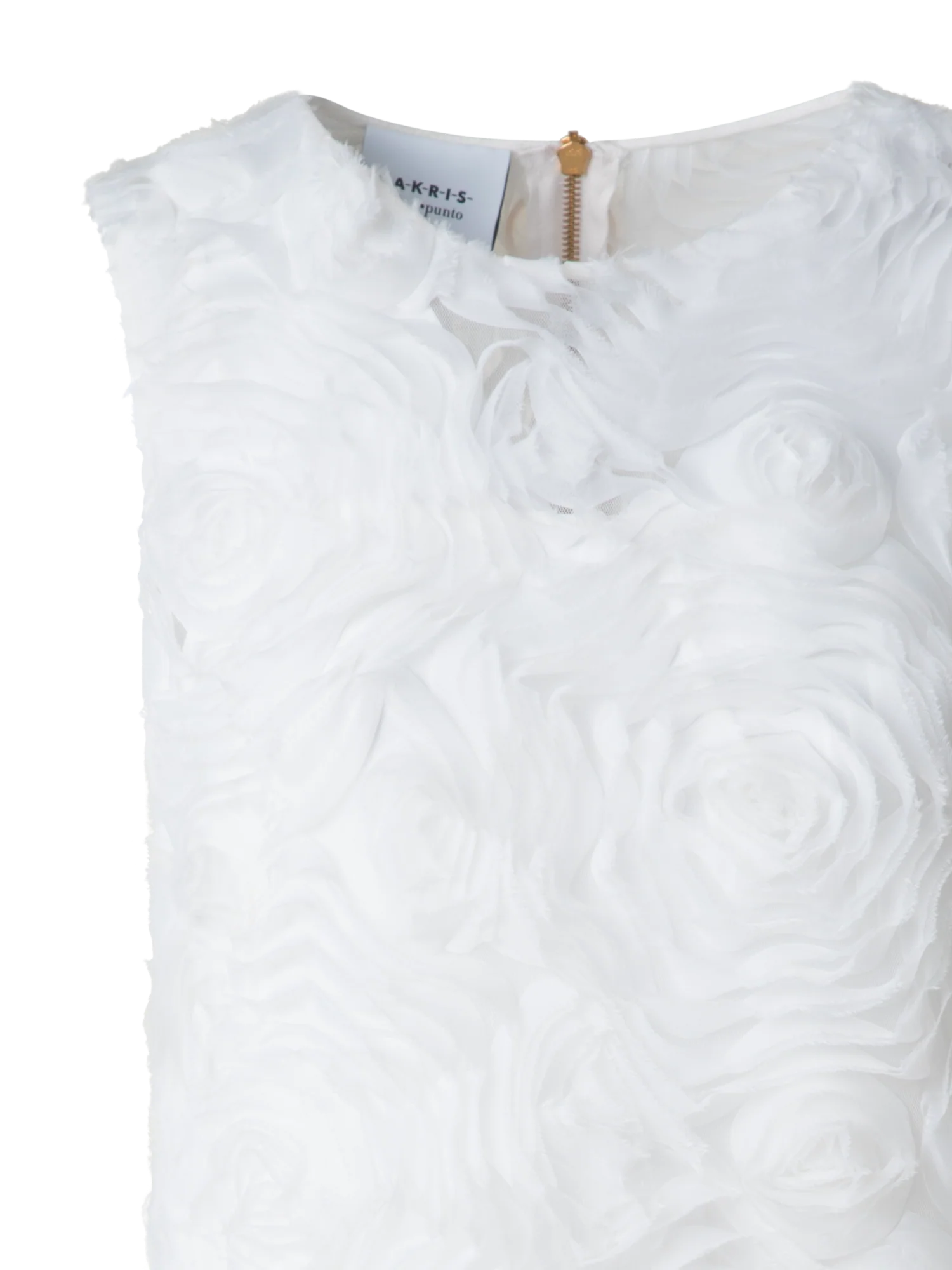 Cocktail Dress with 3D Carnation Embroidery - Image 4