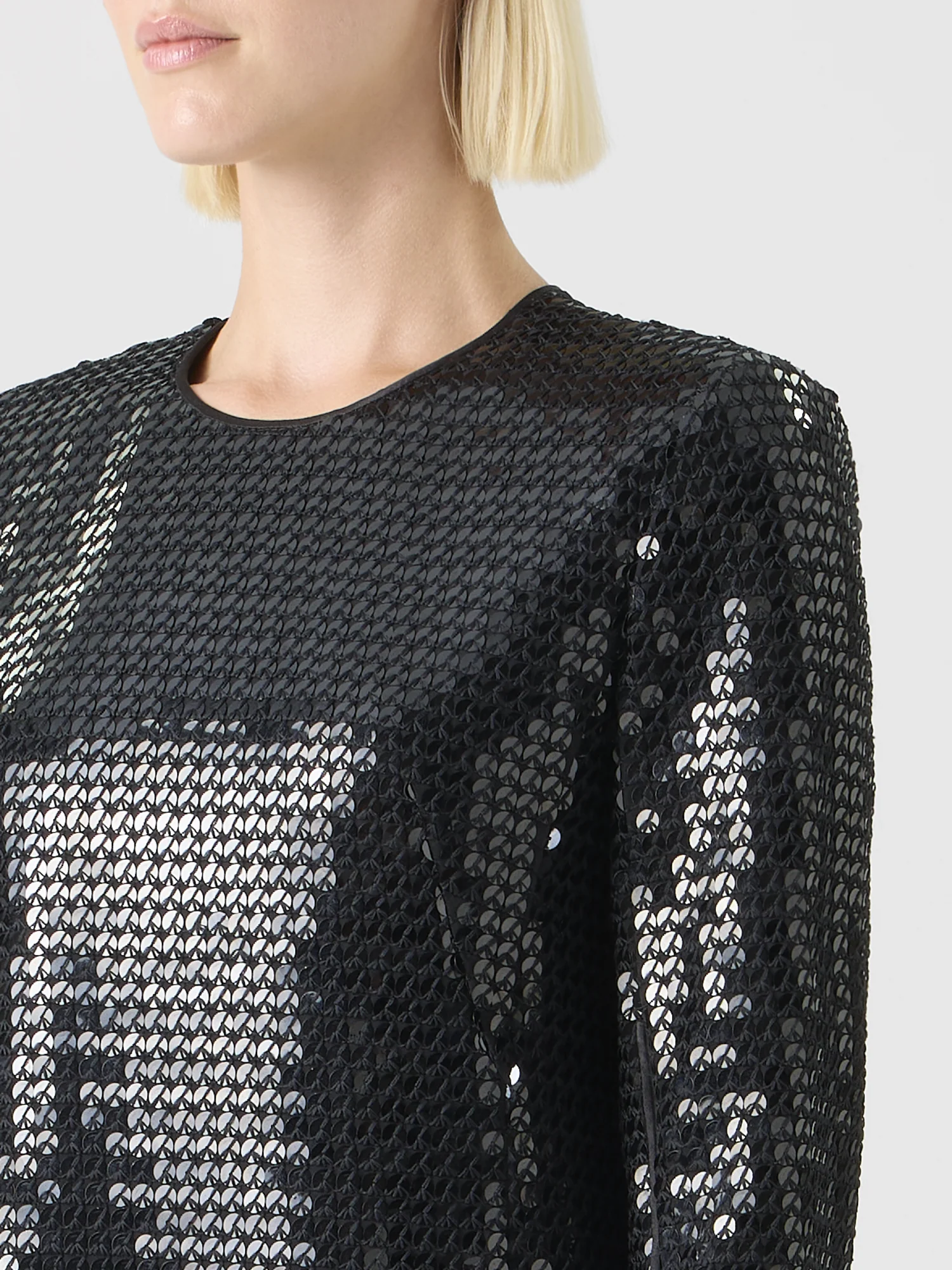 Corded Sequins on Chiffon Cocktail Sheath Dress - Image 3