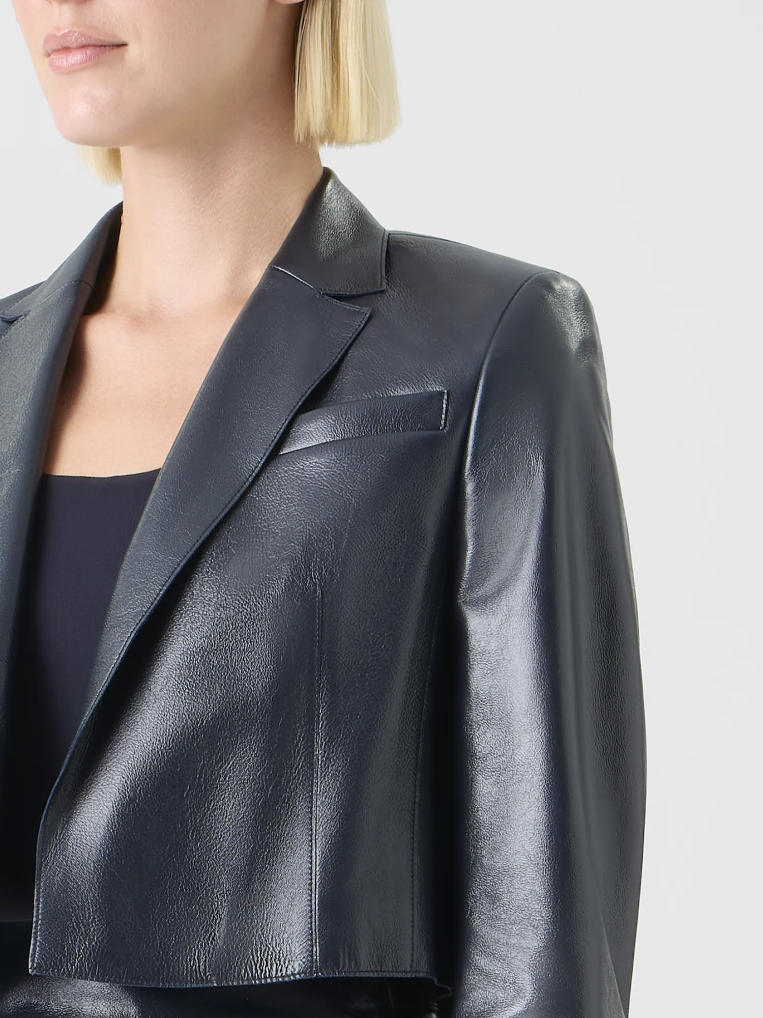 Lacquered Nappa Short Jacket - Image 3