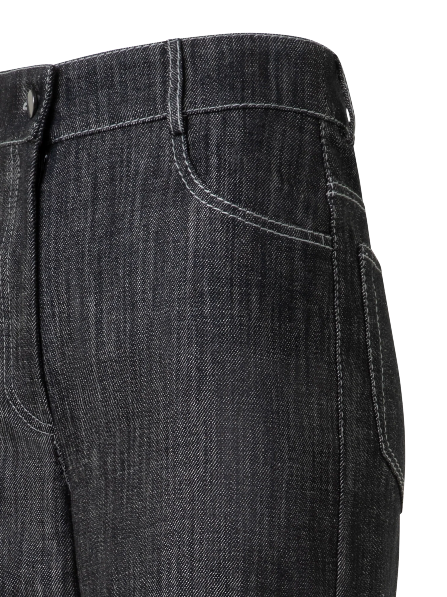 Wide Winter Cotton Denim Pants - Image 3