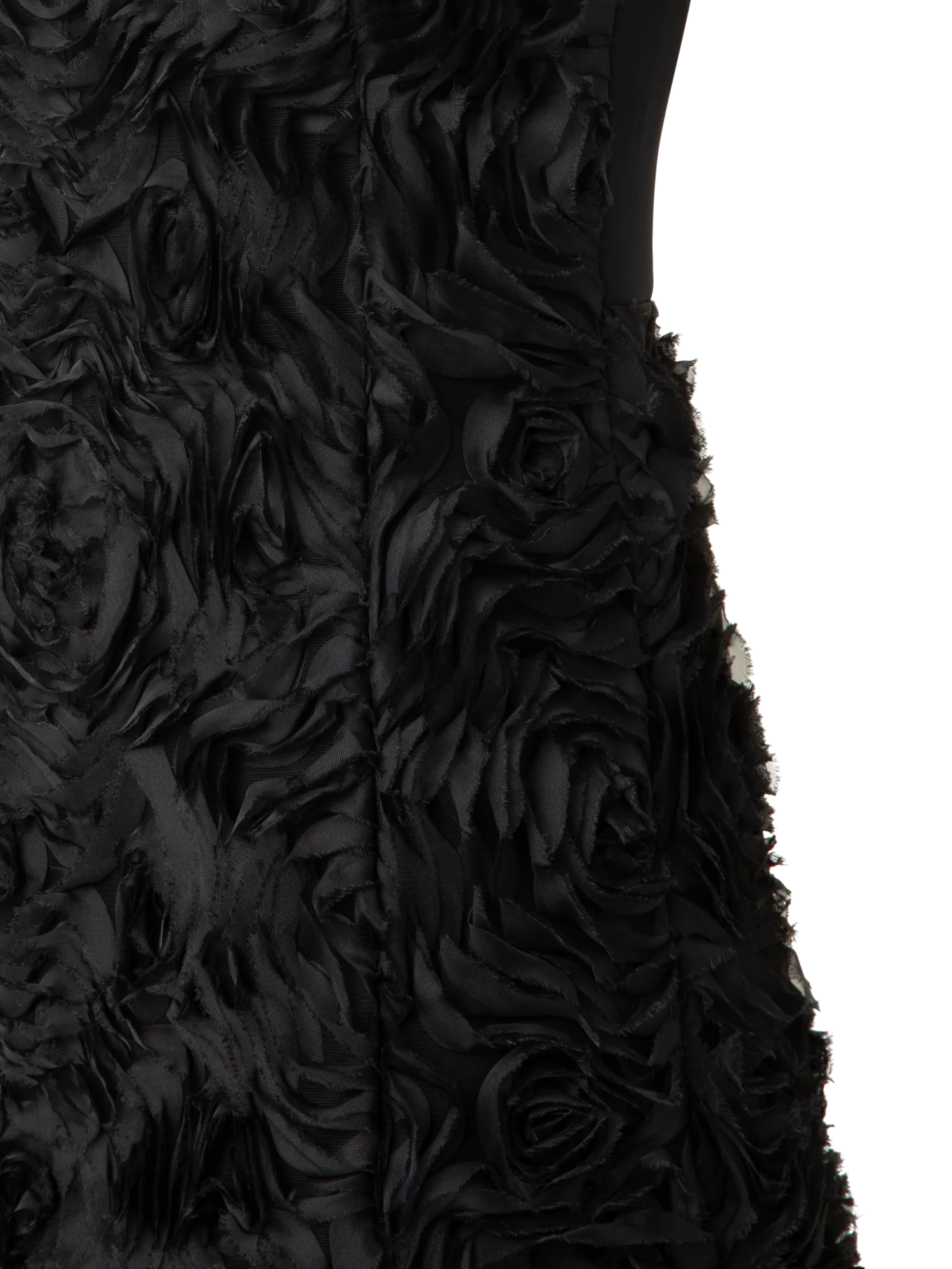 Flared Midi Dress in 3D Carnation Embroidery - Image 3