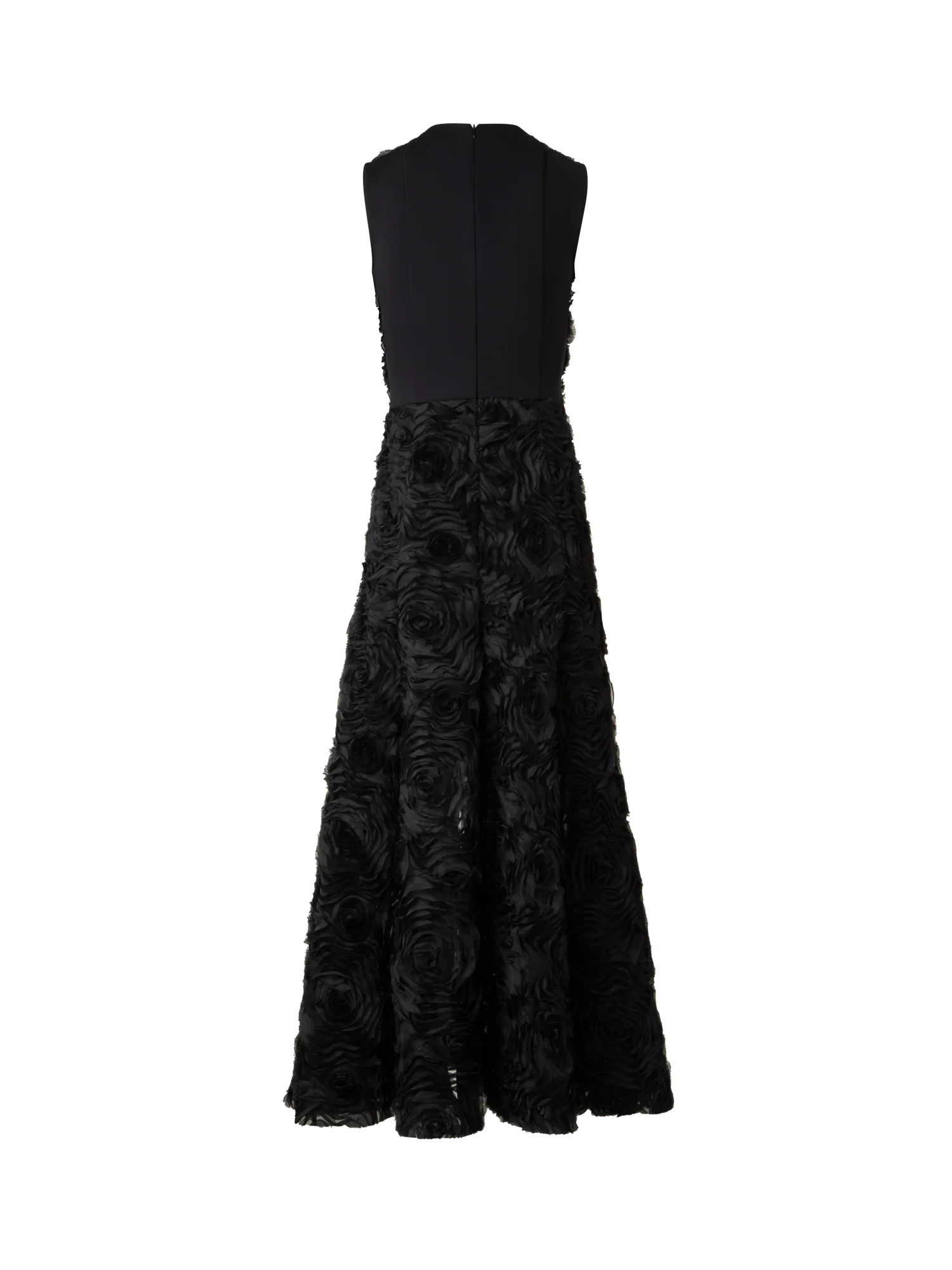 Flared Midi Dress in 3D Carnation Embroidery - Image 4
