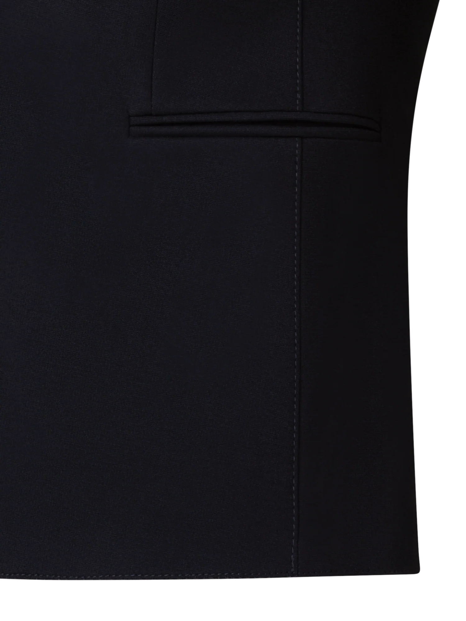 Jersey Blazer with Faux Leather Collar - Image 4