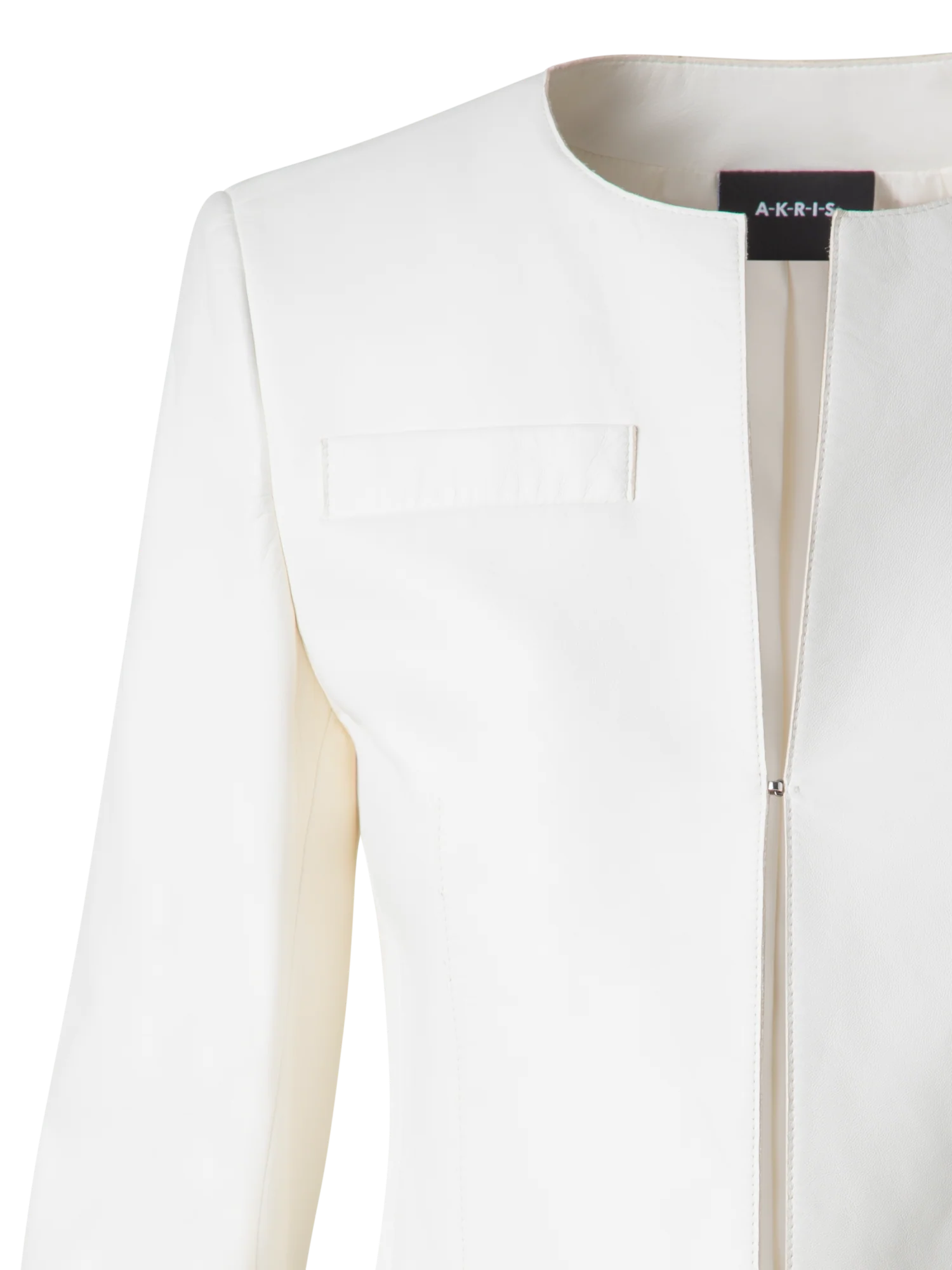 Cropped Leather Jacket - Image 3