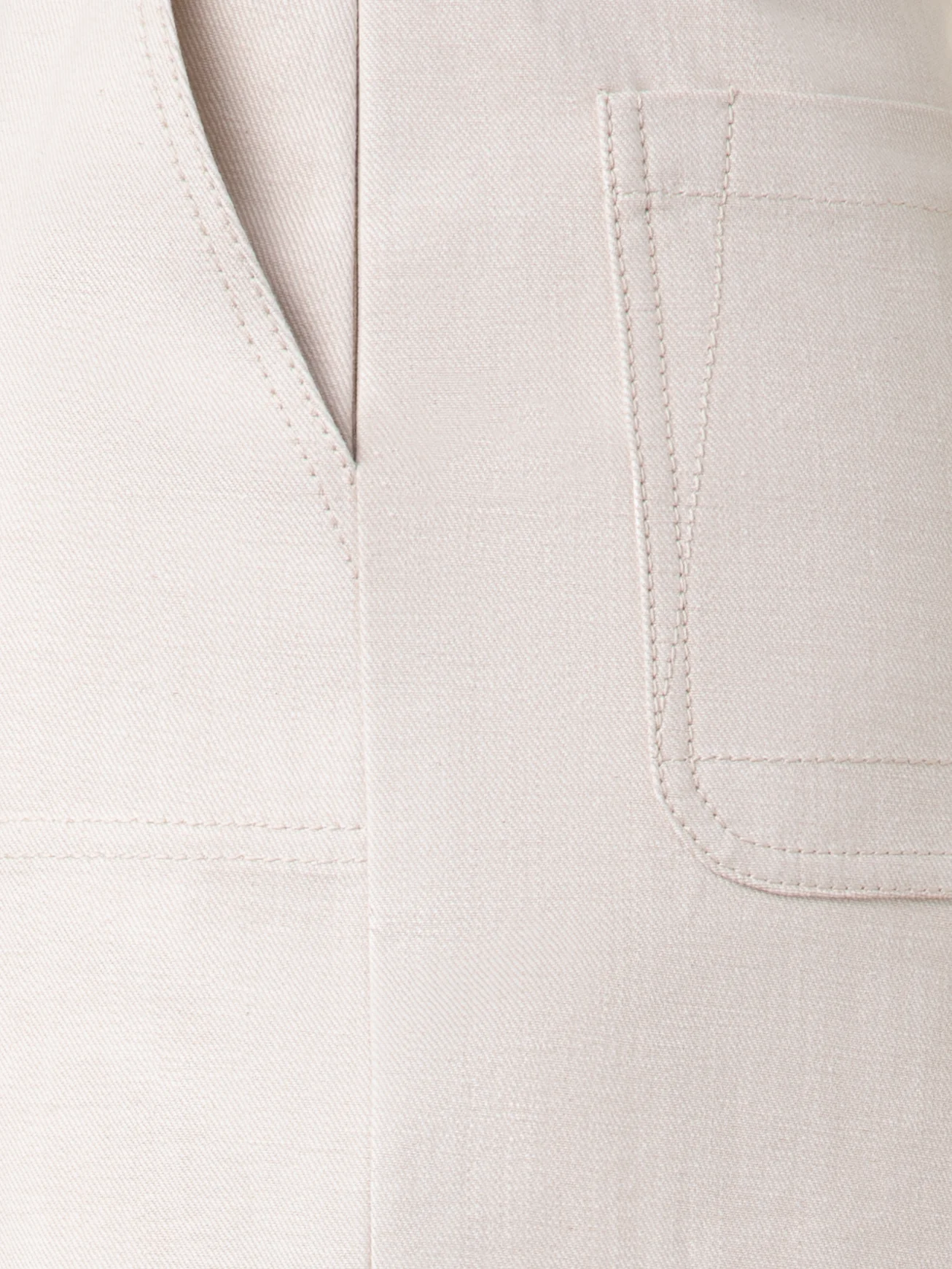 Conical Ankle-Length Cotton Denim Stretch Pants - Image 6