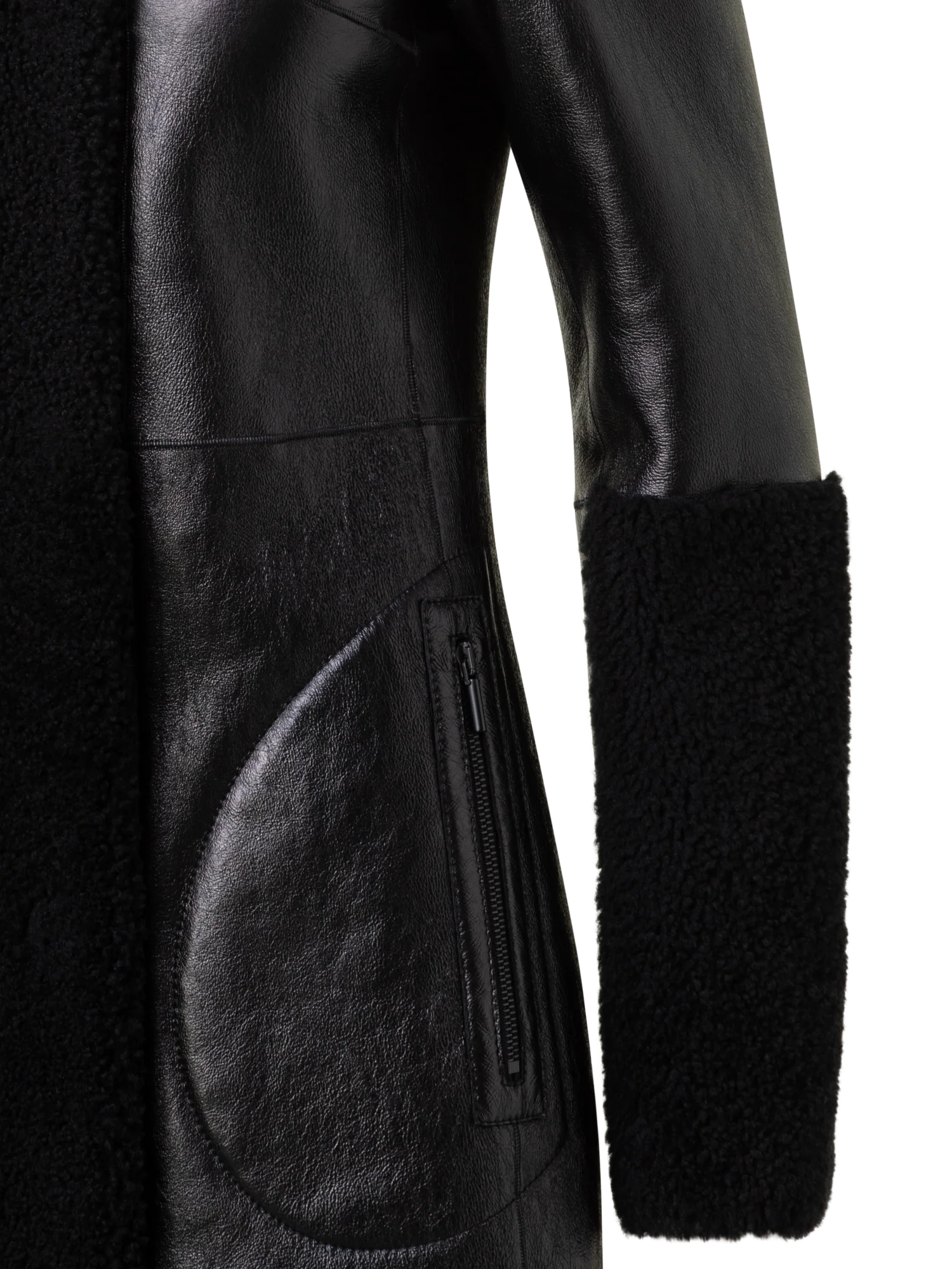 Reversible Lamb Shearling Coat - Image 5