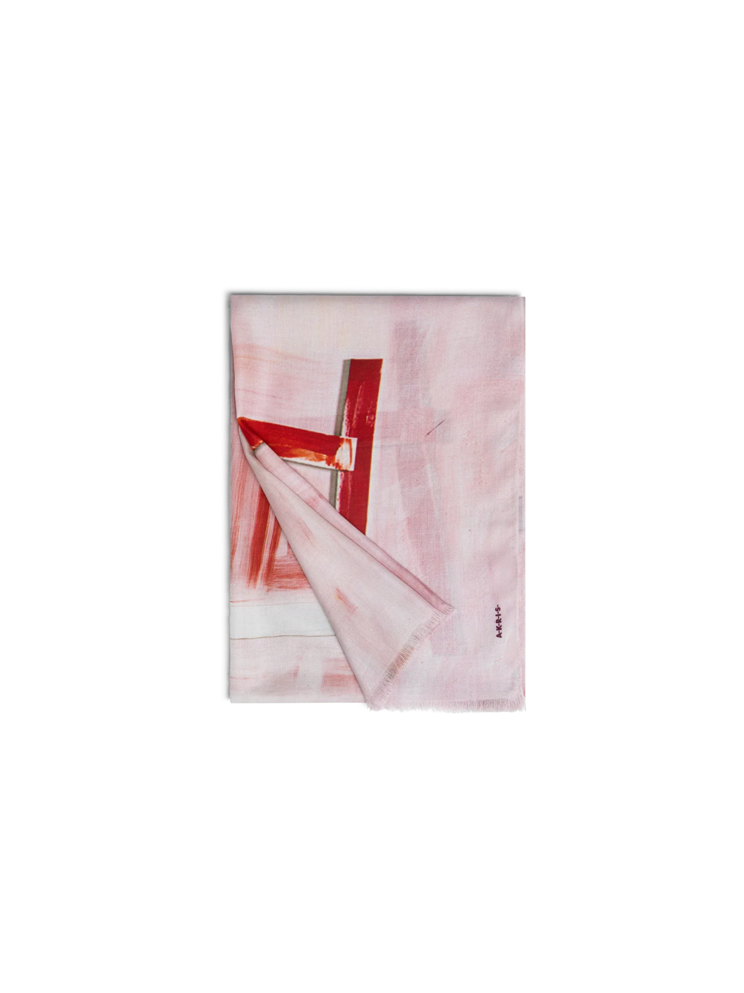 Scarf in Cashmere and Silk with Ohayo Print - Image 3