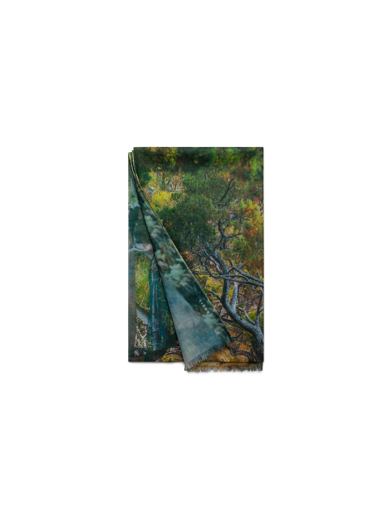 Scarf in Cashmere and Silk with Via Krupp Print - Image 3