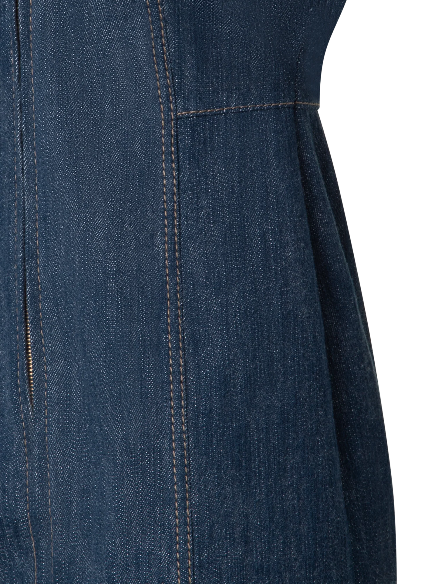 Short Denim Dress with Polo Collar - Image 3