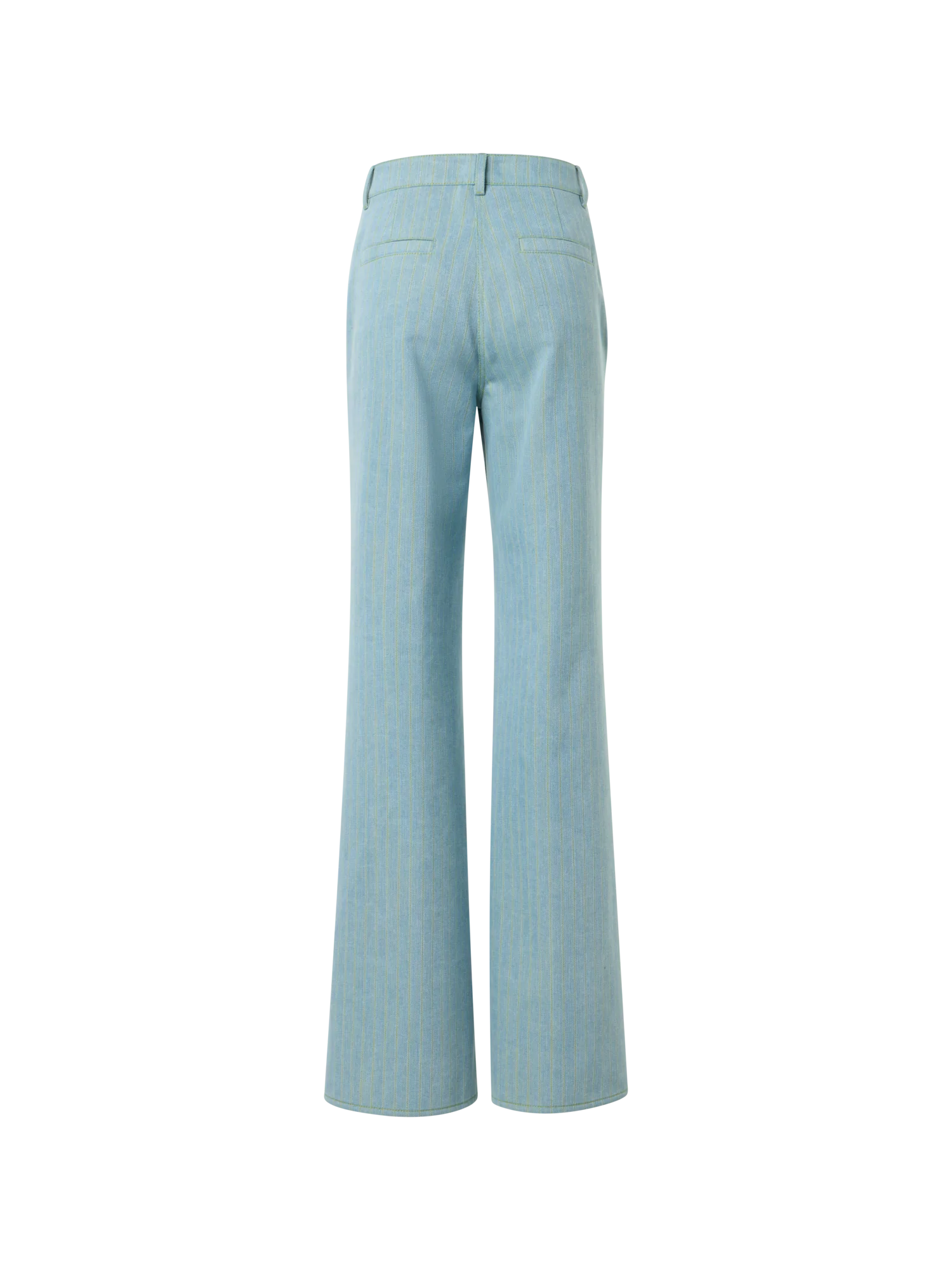 Celia Mid-Rise Pinstripe Bootcut Denim Pants - Image 3