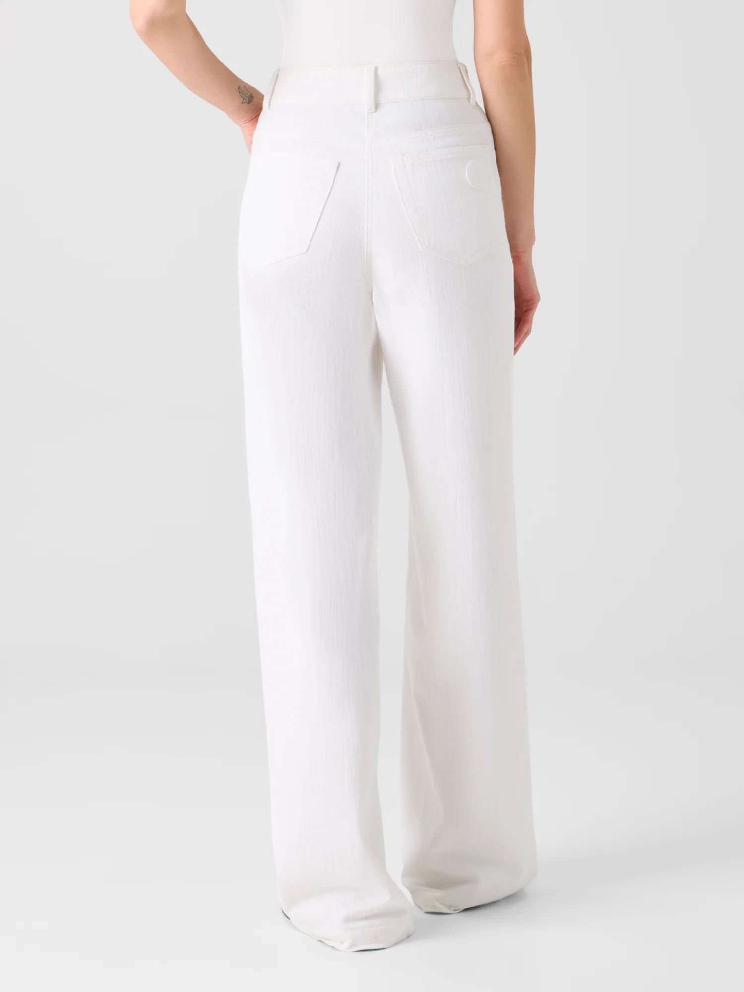 Cooper Wide Leg Stretch Cotton Denim Pants - Image 7