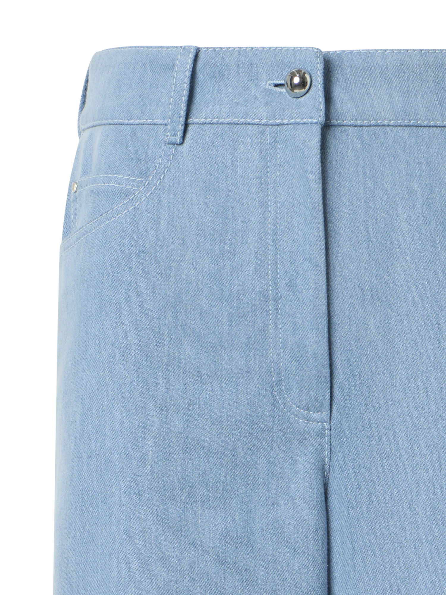 Cooper Wide Leg Stretch Cotton Denim Pants - Image 3