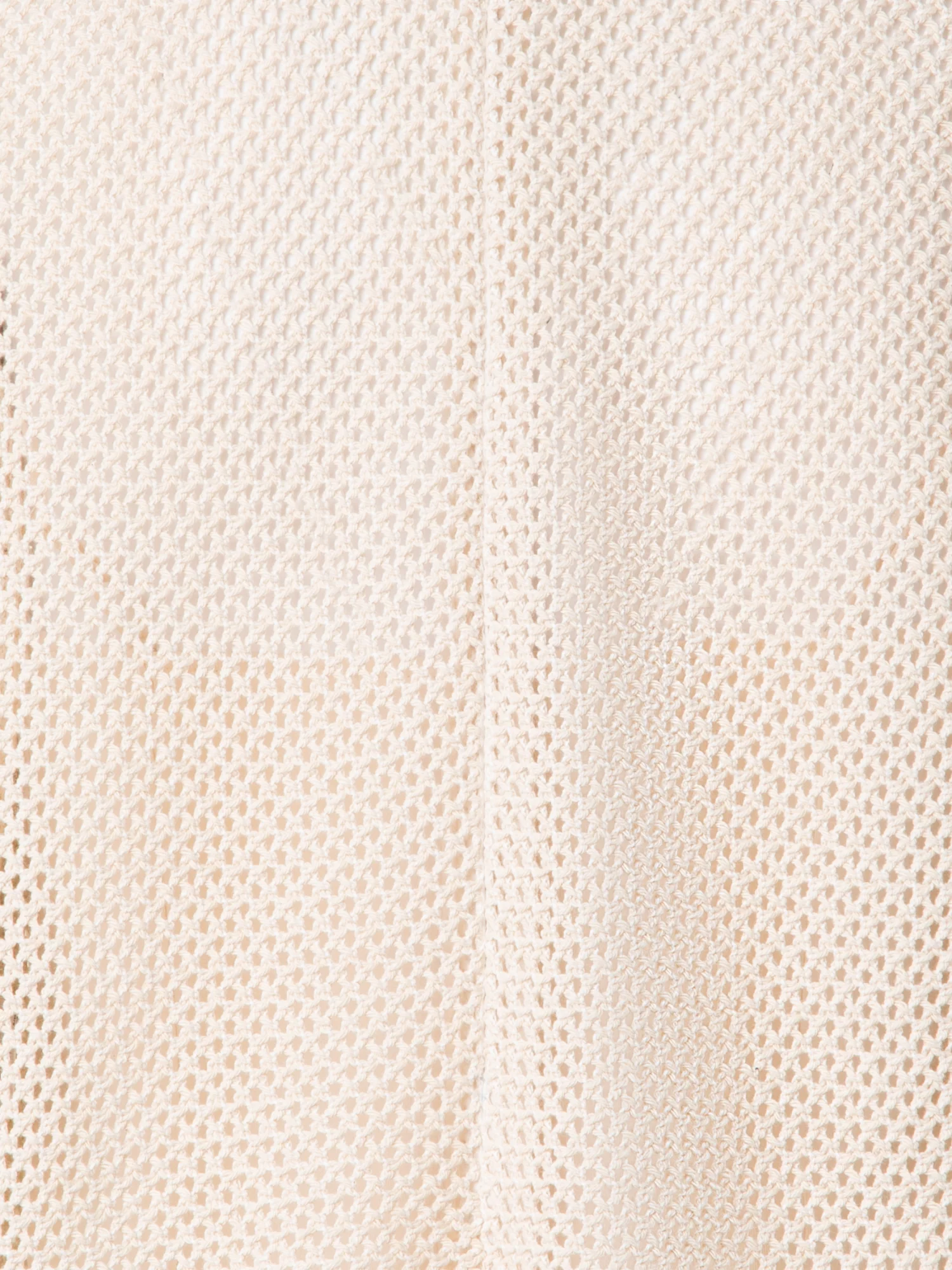 T-Shirt in Cotton Mesh wth Fringes - Image 6