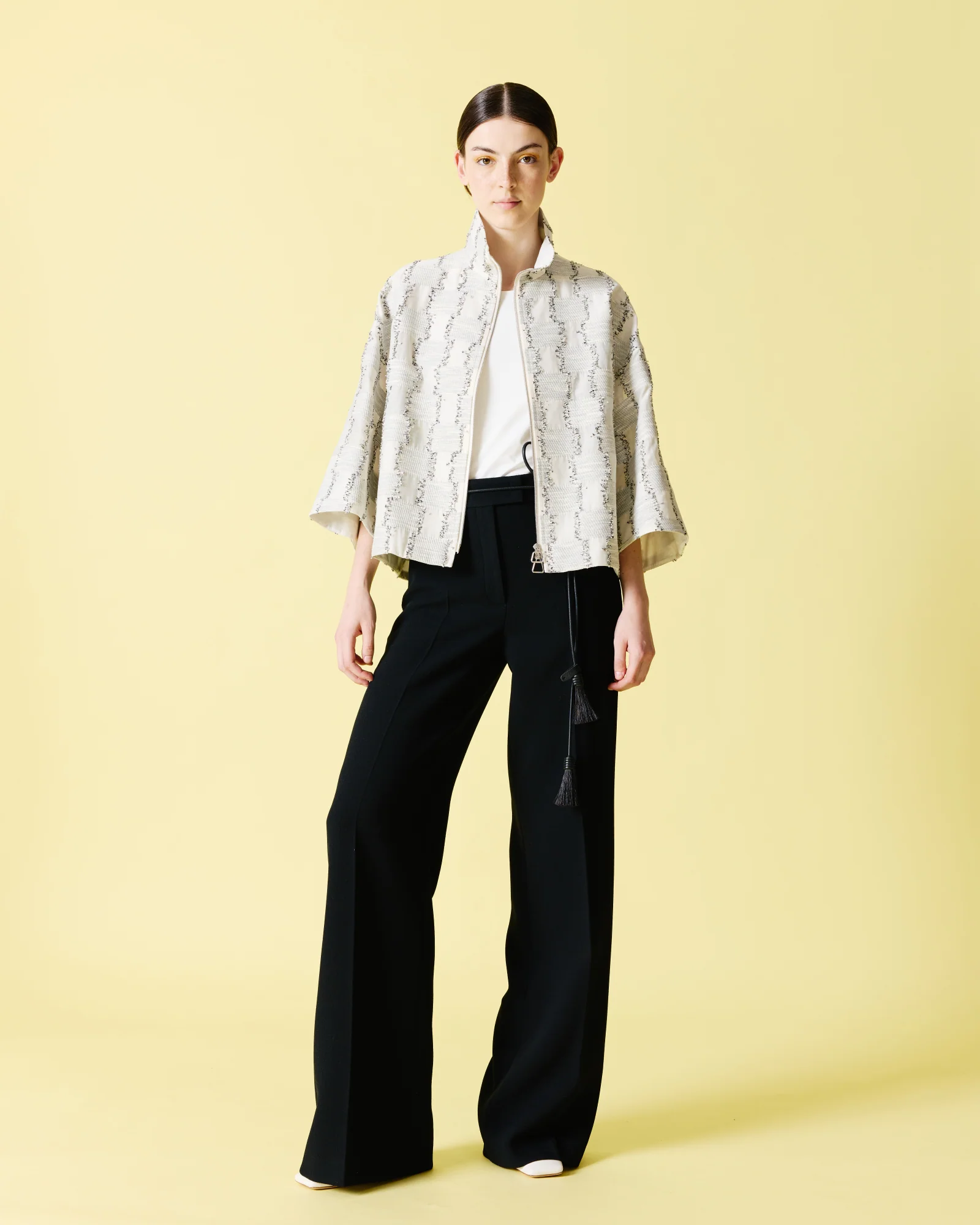 Wide Wool Double-Face Pants - Image 5