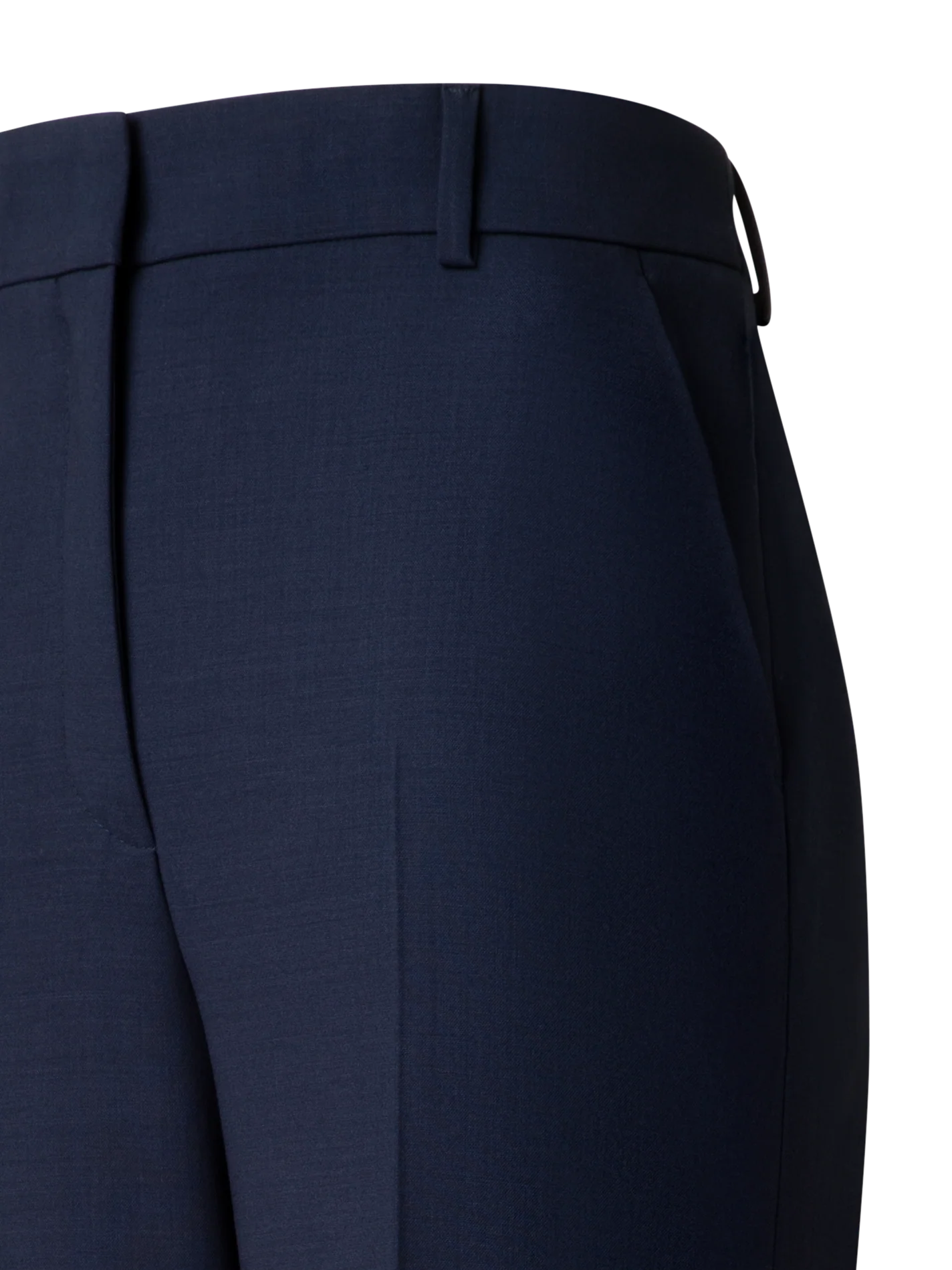 Wide Straight Wool Stretch Double-Face Pants - Image 3